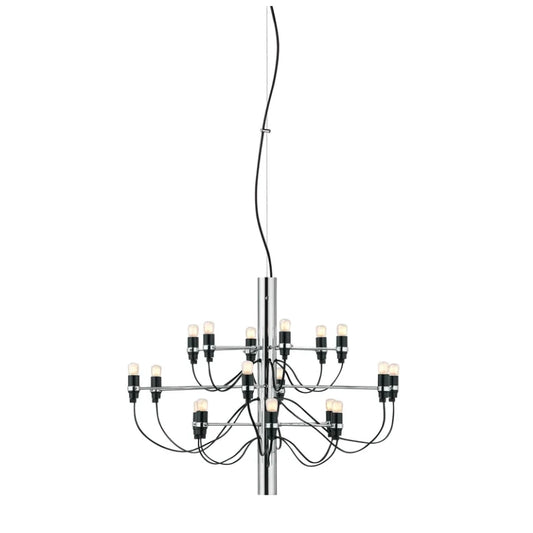 Flos 2097/18 Clear Bulbs Lampada a sospensione 69 cm a bulbi trasparenti e luce diffusa cromo