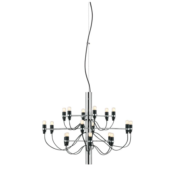 Flos 2097/18 Clear Bulbs Lampada a sospensione 69 cm a bulbi trasparenti e luce diffusa cromo