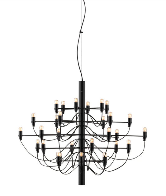 Flos 2097/30 Frosted Bulbs Lampada a sospensione 88 cm a bulbi opachi nero opaco