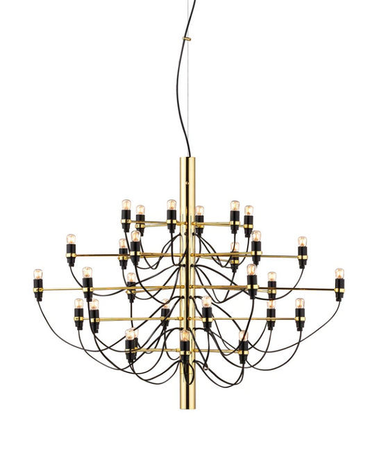 Flos 2097/30 Frosted Bulbs Lampada a sospensione 88 cm a bulbi opachi Ottone