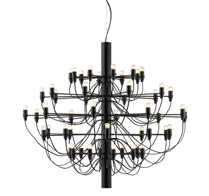 Flos 2097/50 Frosted Bulbs Lampadario 100 cm a bulbi opachi ottone nero opaco
