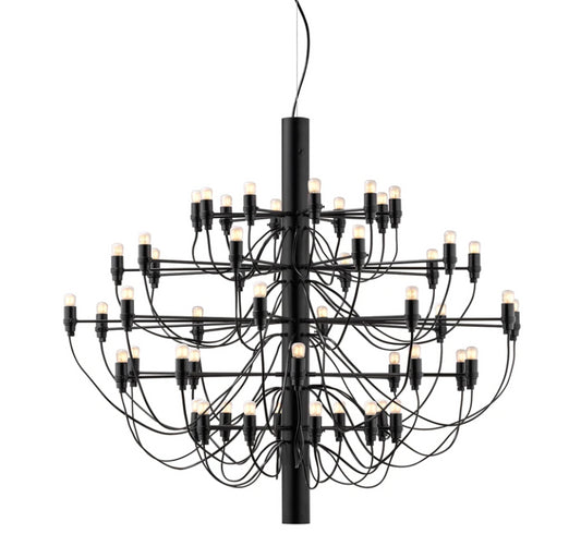 Flos 2097/50 Frosted Bulbs Lampadario 100 cm a bulbi opachi ottone nero opaco
