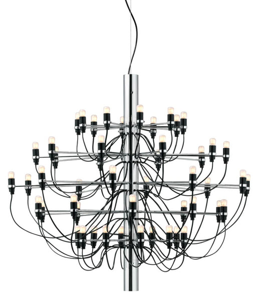 Flos 2097/50 Frosted Bulbs Lampada a sospensione 100 cm a bulbi opachi ottone cromo