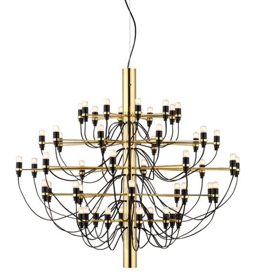 Flos 2097/50 Frosted Bulbs Lampada a sospensione 100 cm a bulbi opachi ottone