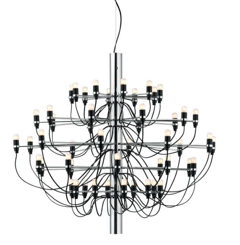 Flos 2097/50 Clear Bulbs Lampada a sospensione 100 cm a bulbi trasparenti cromo