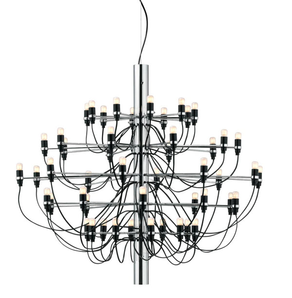 Flos 2097/50 Clear Bulbs Lampada a sospensione 100 cm a bulbi trasparenti cromo