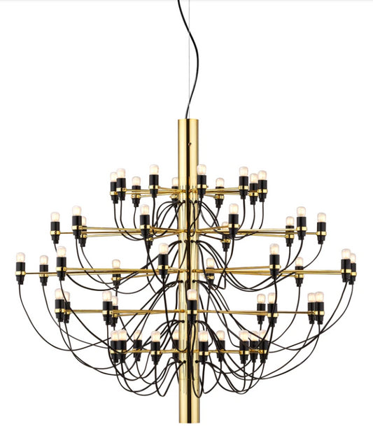 Flos 2097/50 Clear Bulbs Lampada a sospensione 100 cm a bulbi trasparenti Ottone