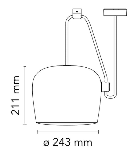 FLOS Aim Lampada a sospensione orientabile 24 cm bianco