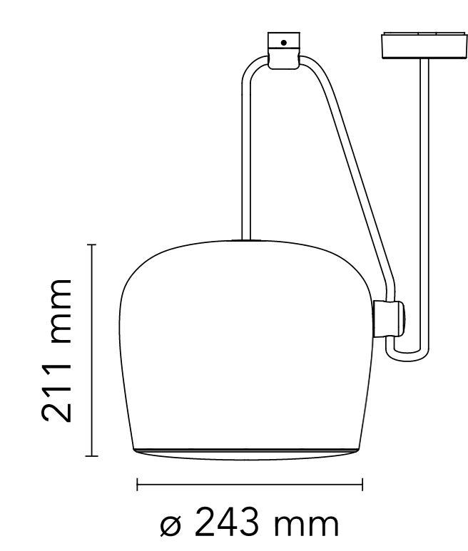 FLOS Aim Lampada 24cm sospesa orientabile 24 cm bianco, particolare del diffusore luminoso