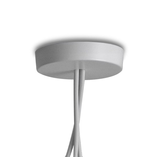 Flos Rosone Multiplo per lampade Aim Bianco accesa in ambiente, design e diffusione della luce