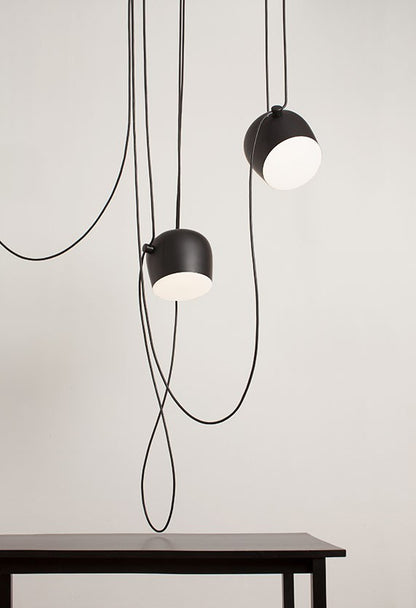 Flos Aim Small Lampada a sospensione 17 cm in alluminio Nero