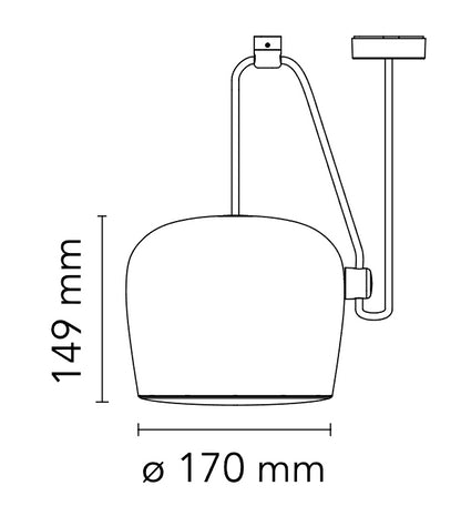 Flos Aim Small Lampada led Light Silver Anodized a sospensione 17 cm orientabile