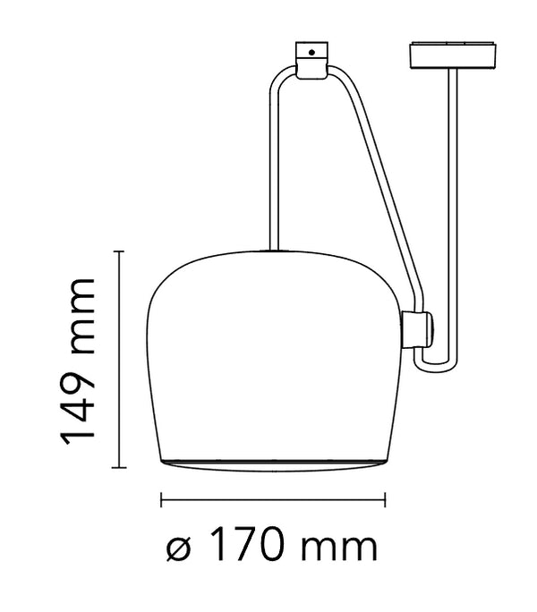 Flos Aim Small Lampada led Light Silver Anodized a sospensione 17 cm orientabile