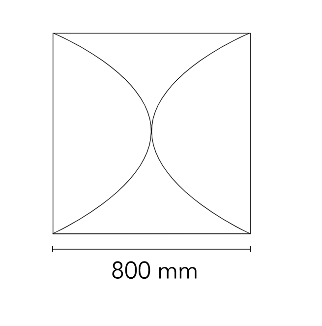 Flos Ariette 1 Lampada 80 cm da soffitto o parete in tessuto, vista posteriore con attacco elettrico