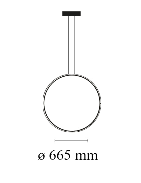 FLOS Arrangements Round Medium Lampada sospesa 66 cm a luce diffusa in alluminio nero opaco