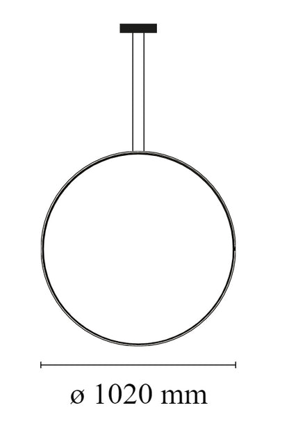 FLOS Arrangements Round Medium Lampada sospesa 102 cm nero opaco