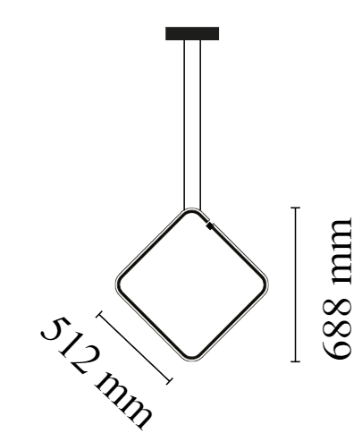 Flos Arrangements Square Large Lampada a sospensione nero spenta, dettaglio del corpo lampada e dei materiali