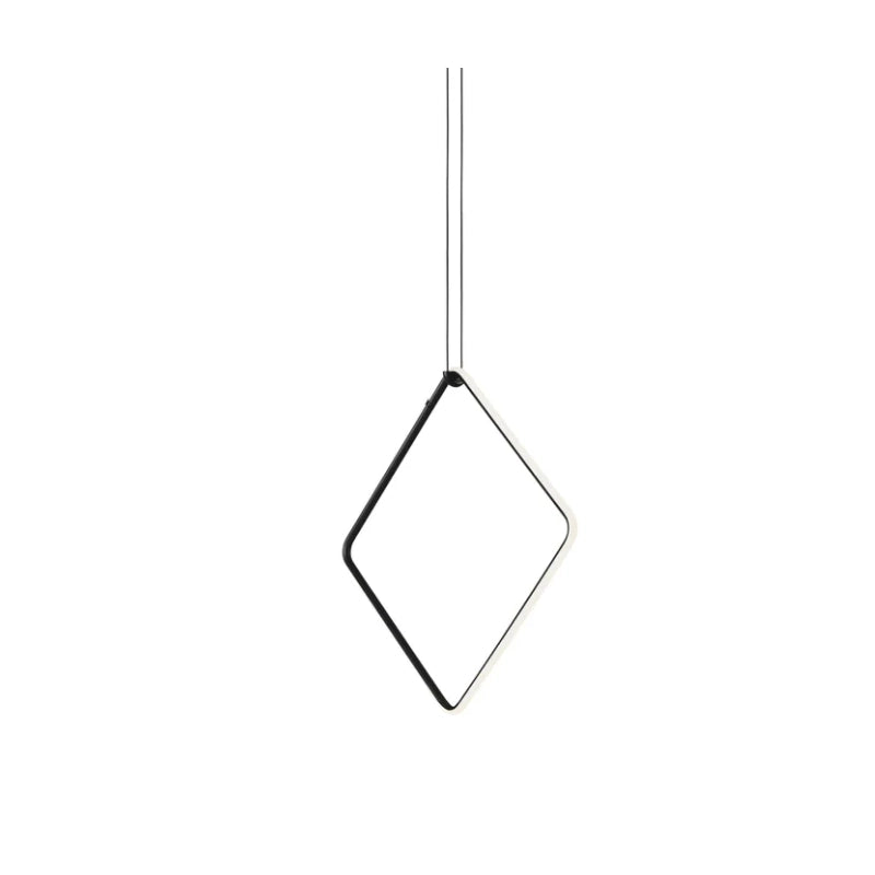 Flos Arrangements Square Large Lampada a sospensione nero in alluminio e opaco accesa in ambiente, design e diffusione...