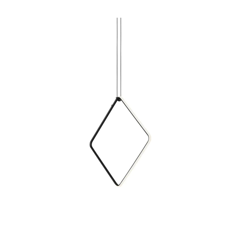 Flos Arrangements Square Large Lampada a sospensione nero in alluminio e opaco accesa in ambiente, design e diffusione...
