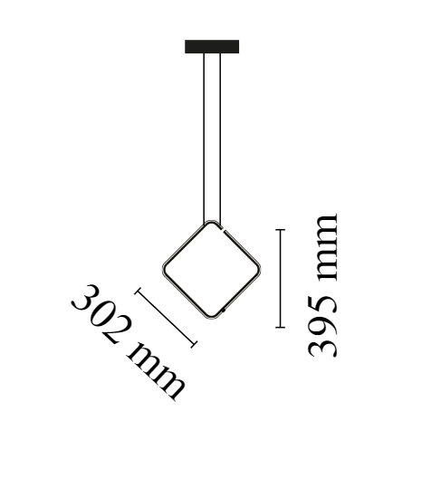 Flos Arrangements Square Small Lampada a sospensione Nero spenta, dettaglio del corpo lampada e dei materiali