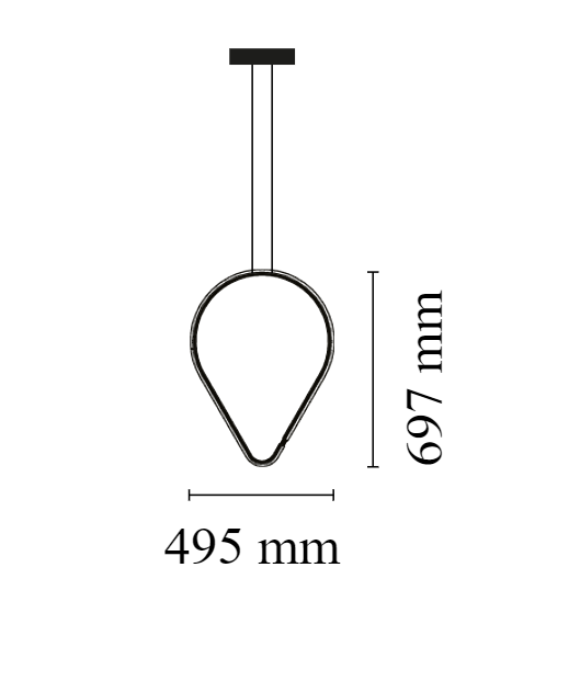 Flos Arrangements Drop Down Lampada a sospensione Nero Opaco, particolare del diffusore luminoso