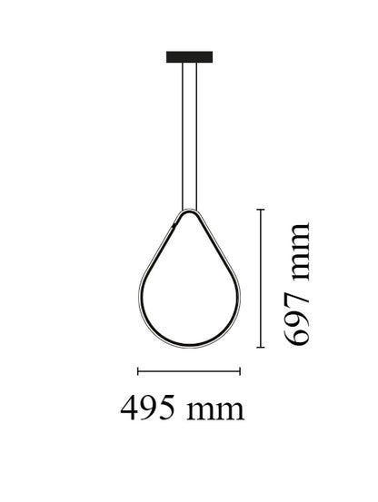 Flos Arrangements Drop Up Lampada a goccia sospesa a luce diffusa in alluminio Nero Opaco