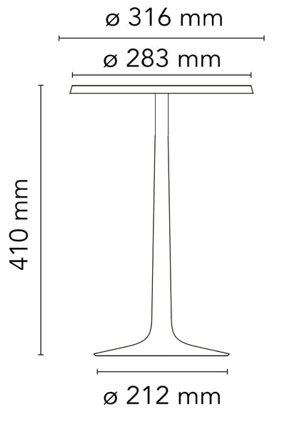 Flos Bon Jour Lampada Da Tavolo 41 cm a luce diffusa Senza corona rame