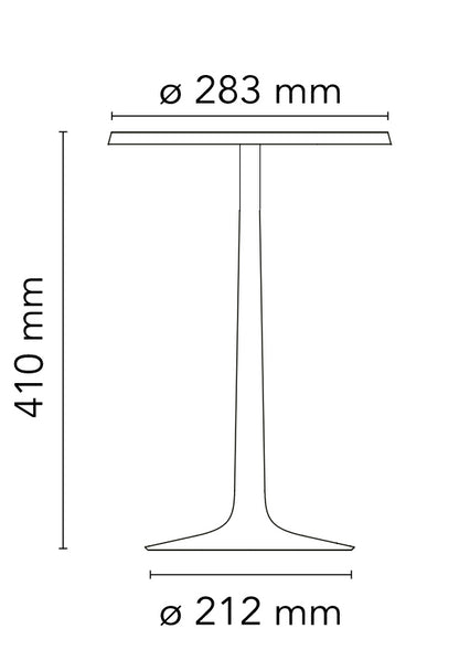 Flos Bon Jour Lampada Da Tavolo 41 cm a luce diffusa Senza corona cromo