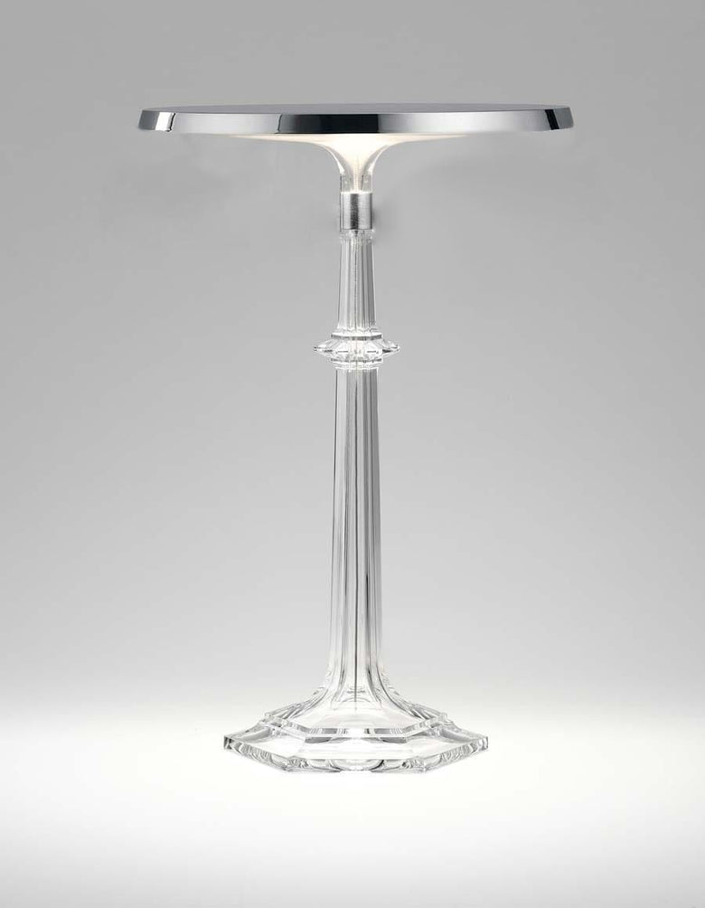 Flos Bon jour Versailles Lampada da tavolo Cromo spenta, dettaglio del corpo lampada e dei materiali