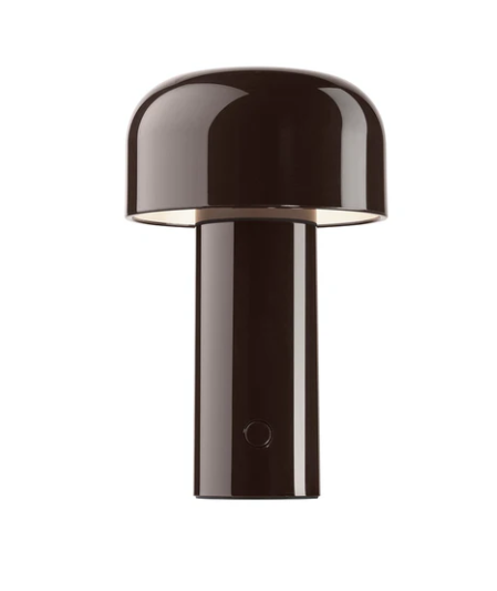 Flos Bellhop lampada da tavolo fungo ricaricabile Cioko spenta, dettaglio del corpo lampada e dei materiali