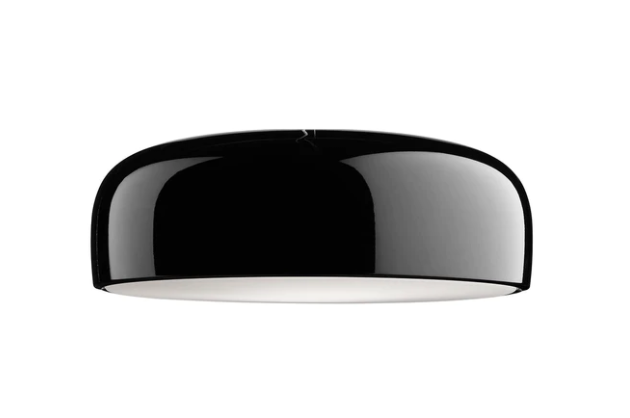 Flos Smithfield Ceiling Pro Lampada led 60 cm da soffitto spenta, dettaglio del corpo lampada e dei materiali