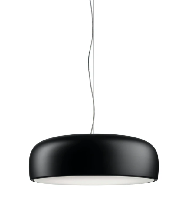 Flos Smithfield Suspension Lampada 60 cm a Sospensione Nero, particolare del diffusore luminoso