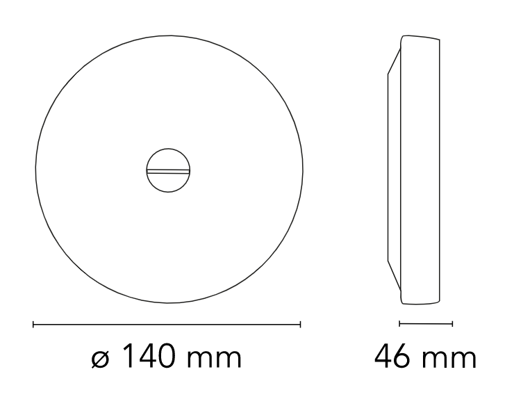 Flos Mini Button Lampada a Parete soffitto 14 cm in vetro, particolare del diffusore luminoso