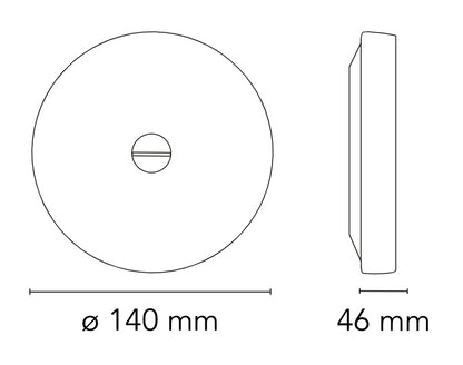 Flos Mini Button Lampada Da Parete/soffitto 14 cm a luce diffusa in vetro opalino bianco