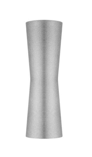 Flos Clessidra 40+40 Lampada a muro 601 LM grigio spenta, dettaglio del corpo lampada e dei materiali