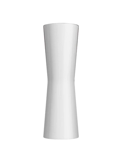 Flos Clessidra 40+40 Lampada a muro 601 lm bianco in alluminio e naturale accesa in ambiente, design e diffusione della luce
