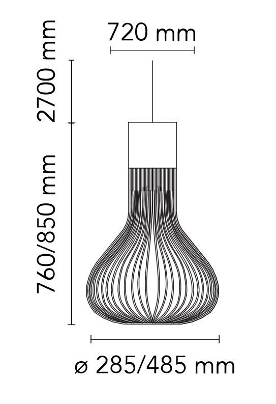 Flos Chasen Lampada a sospensione nero, vista del design e della finitura - Flos