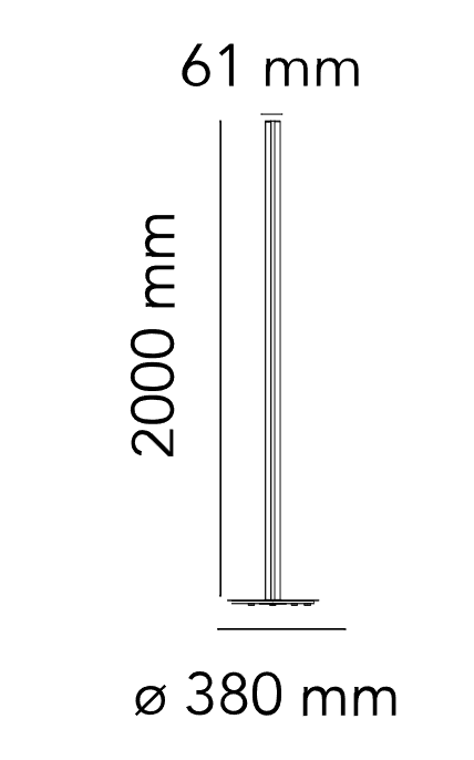 Flos Coordinates Floor Lampada a pavimento argento, vista del design e della finitura