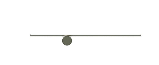 Flos Coordinates Wall 1 Lampada orizzontale da parete a luce diffusa Argent Moon