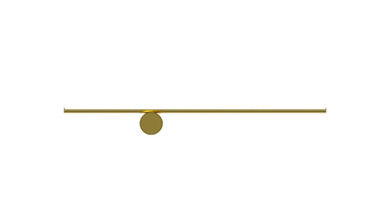 Flos Coordinates Wall 1 Lampada orizzontale da parete Champagne Anodizzato