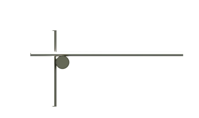 Flos Coordinates Wall 2 Lampada a parete Argent Moon accesa in ambiente, design e diffusione della luce