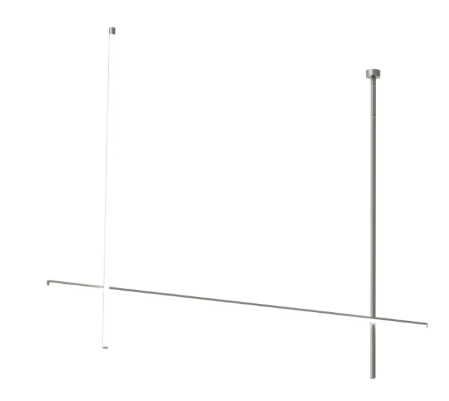 Flos Coordinates Ceiling 2 CLIII Lampada a Sospensione accesa in ambiente, design e diffusione della luce