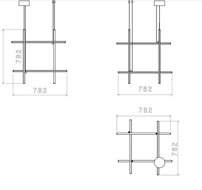 Flos Coordinates Suspension 3 Lampada sospesa Anodized Champagne