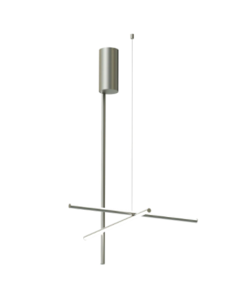 Flos Coordinates Ceiling 1 Lampada sospesa Argento Moon Argent Moon accesa in ambiente, design e diffusione della luce
