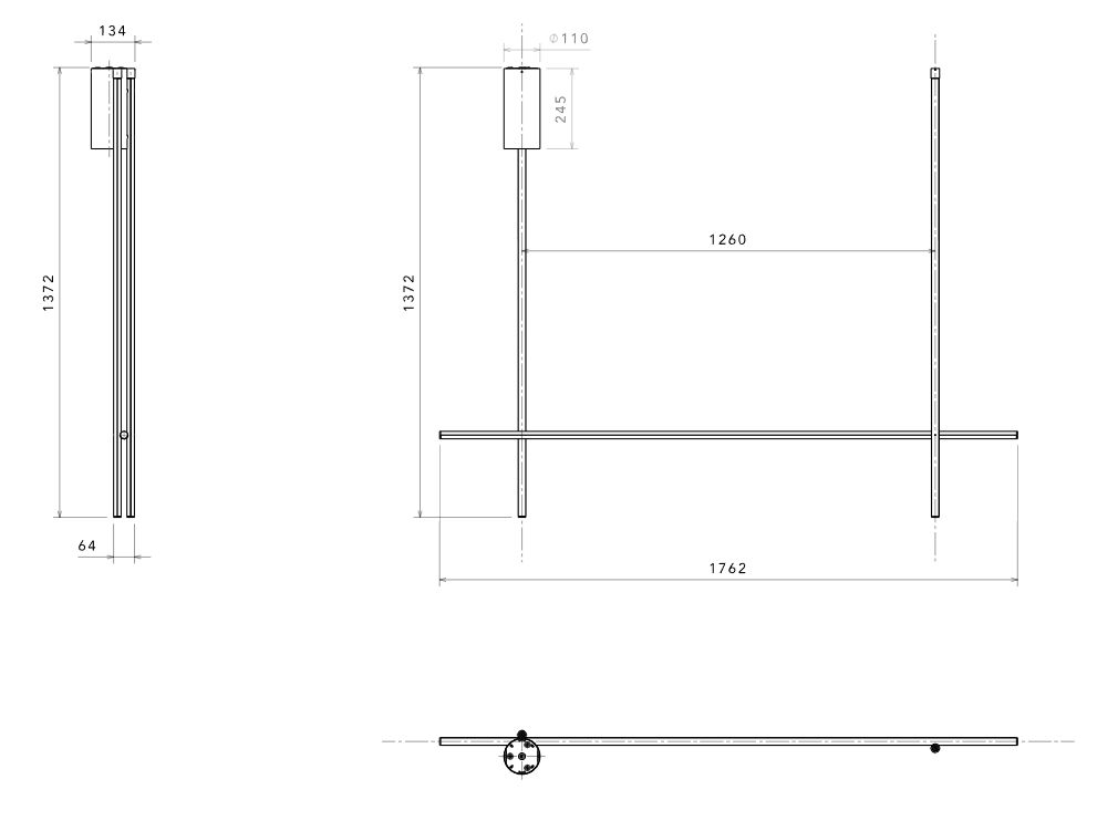 Flos Coordinates Ceiling 2 Lampada A Sospensione Argent Moon spenta, dettaglio del corpo lampada e dei materiali