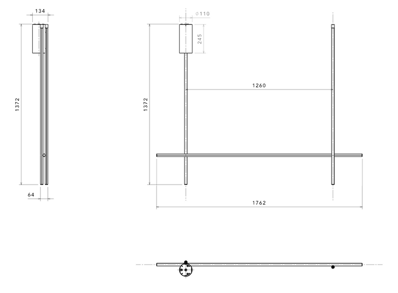 Flos Coordinates Ceiling 2 Lampada A Sospensione Argent Moon spenta, dettaglio del corpo lampada e dei materiali