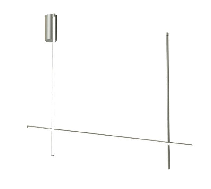 Flos Coordinates Ceiling 2 Lampada A Sospensione Argent Moon accesa in ambiente, design e diffusione della luce