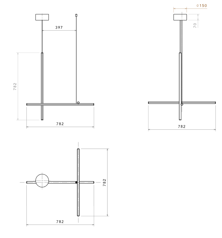 Flos Coordinates Suspension 1 Lampada a sospensione Argent spenta, dettaglio del corpo lampada e dei materiali