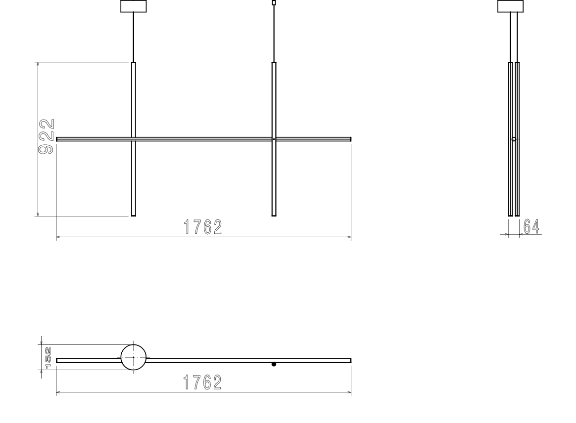 Flos Coordinates Suspension 2 Lampada sospesa 176 cm Anodizzato Champagne, particolare del diffusore luminoso