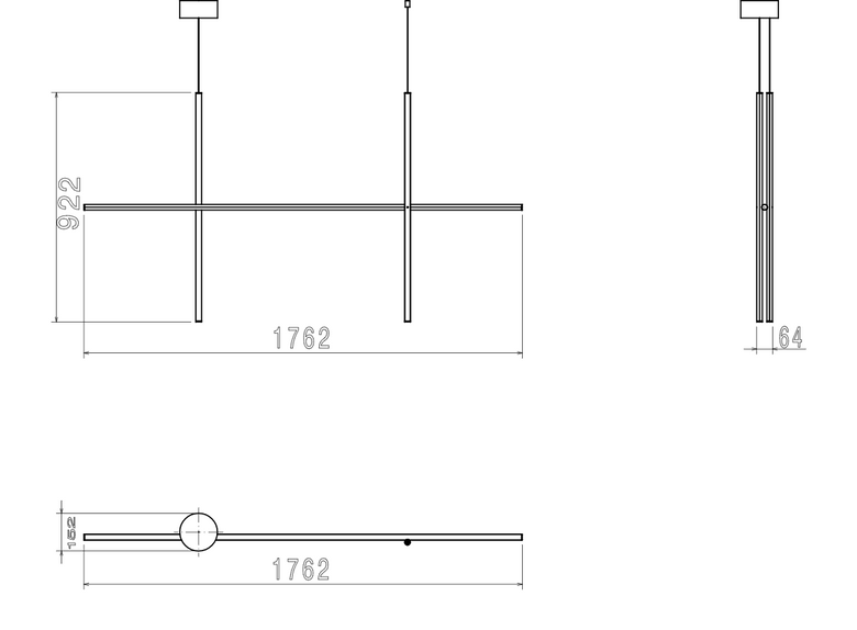 Flos Coordinates Suspension 2 Lampada sospesa 176 cm Anodizzato Champagne, particolare del diffusore luminoso